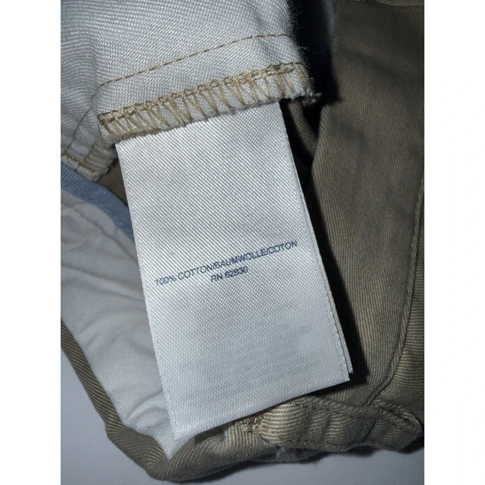 Lands' End Men 40 Chino Shorts Cotton Traditional Fit Tan Khaki Pleated Casual